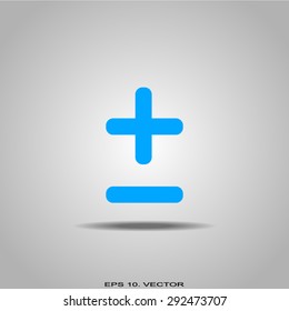 Plus sign and Minus