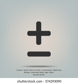 Plus sign and Minus