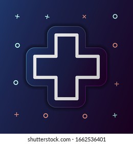 Plus sign nolan button icon. Simple thin line, outline vector of web icons for ui and ux, website or mobile application