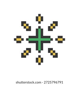 sinal de adição partícula pixel art