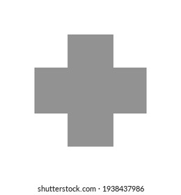 plus sign simple and flat style isolated on white background. vector illustration