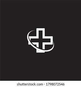 Signo Plus Con Icono De Ilustración Del Vector Con Logotipo Swoosh