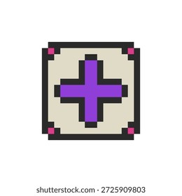 arte de pixels de símbolo de sinal de adição