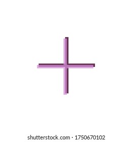 Plus sign. Three colors Plus icon. Positive symbol. Zoom in. Add icon. Stock vector illustration isolated on white background.