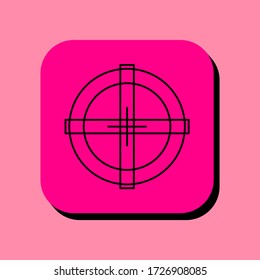 Plus sign vector illustration icon. Plus sign icon in two-dimensional shape. The concept of focusing and focused target by using a focus sign modern icon.