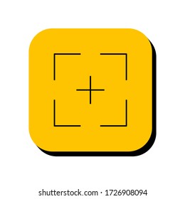 Plus sign vector illustration icon. Plus sign icon in two-dimensional shape. The concept of focusing and focused target by using a focus sign modern icon.