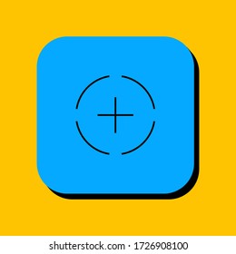 Plus sign vector illustration icon. Plus sign icon in two-dimensional shape. The concept of focusing and focused target by using a focus sign modern icon.
