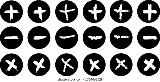 Plus sign vector set. sign vector illustration.