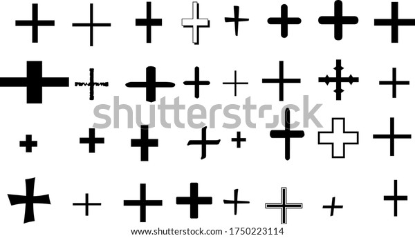 Plus Sign Vector Shapes Plus Icon Stock Vector (Royalty Free ...