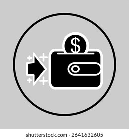 Plus sign and wallet icon representing income or fund addition.
