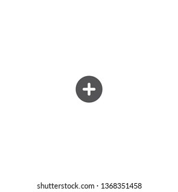Plus sign/add icon for web and mobile applications design. Gray button transparent 90%