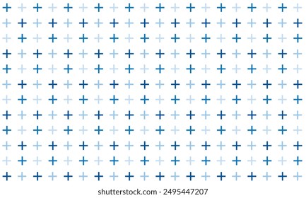 Plus signs blue pattern seamless