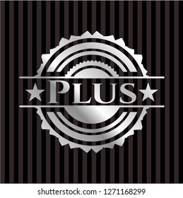 Plus silver badge or emblem