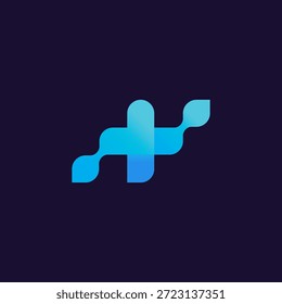 Símbolo Plus Crescer Logotipo