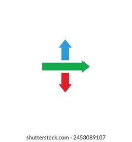 plus, simple direction vector symbol logo