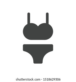 Plus size bikini icon isolated on white background. Beachwear symbol modern, simple, vector, icon for website design, mobile app, ui. Vector Illustration
