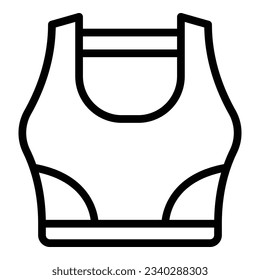 Plus size bra icon outline vector. Fashion workout. Fitness gym