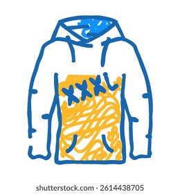 plus size clothing doodle icon sketch vector. plus size clothing sign. isolated symbol illustration