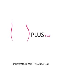 Plus Size Icon Logo Free Vector Design