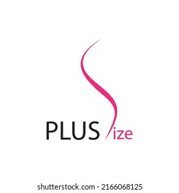 Plus Size Icon Logo Free Vector Design