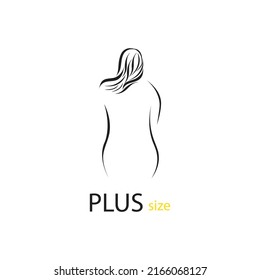 Plus Size Icon Logo Free Vector Design