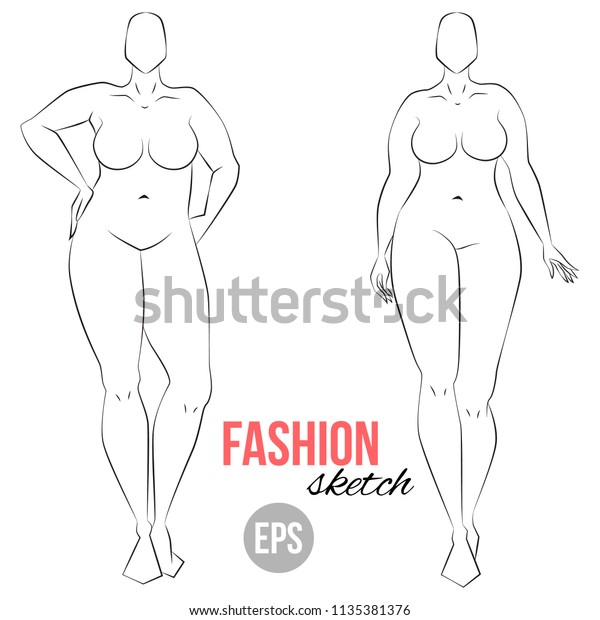 Plus size body drawing