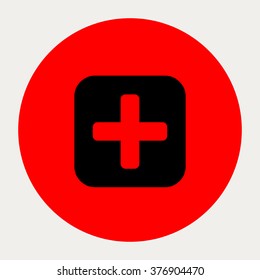 Plus square icon.Medical Icons. Vector illustration.