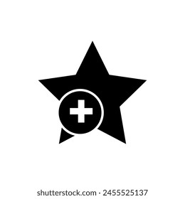 plus star icon. flat trendy style illustration for web and app..eps
