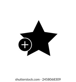 plus star icon. vector Signs and symbols flat illustration on white background..eps