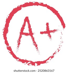 A plus success at test or exam school icon vector illustration concept
