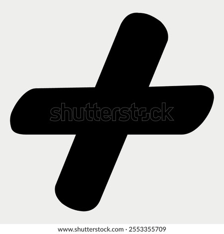 Plus Symbol isolated vector illustration