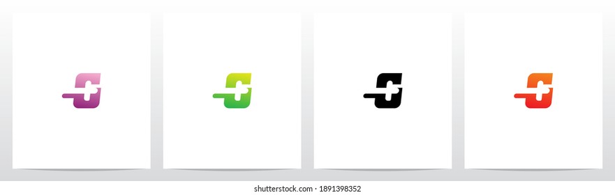 Plus Symbol On Letter Logo Design G