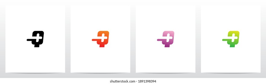 Plus Symbol On Letter Logo Design Q