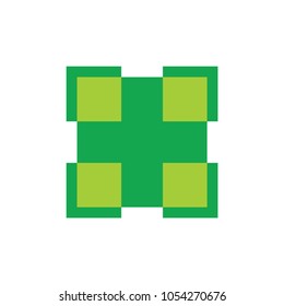 plus symbol squares design logo vector