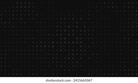Plus Symbols Pattern. Abstract Black and White Background