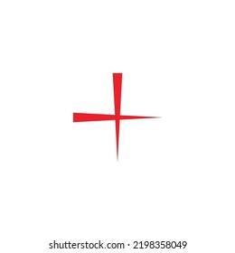 Plus, or target geometric symbol simple logo vector