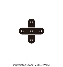 Plus, tool geometric symbol simple logo vector