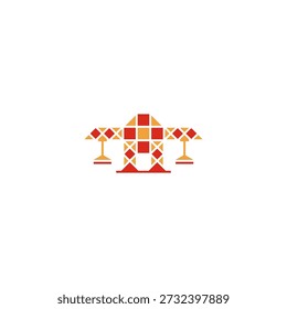 Plus tower crane logo on white background.