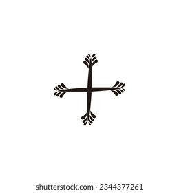 Plus, trees geometric symbol simple logo vector