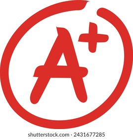 A plus value vector. symbol, sign, exam, smart, school