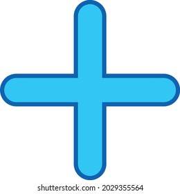 Plus Vector Blue Tone Icon Design
