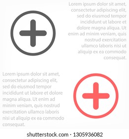 Plus vector icon