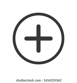 Plus vector icon, add symbol in modern design style for web site and mobile app