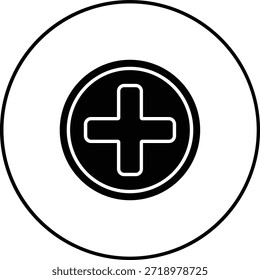 Icono de Vector más. Se puede utilizar para aplicaciones de impresión, móviles y de Web.