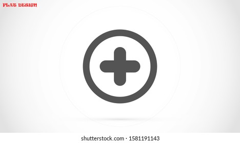 Plus vector icon. Plus vector icon for devices . Plus vector icon for the pharmacy . Plus vector icon the calculator.10 EPS and Lorem Ipsum.