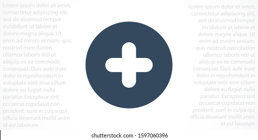 Plus vector icon. Plus vector icon for devices . Plus vector icon for the pharmacy . Plus vector icon the calculator.10 EPS and Lorem Ipsum.