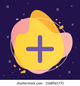 Plus vector icon. Element of interface for mobile concept and web apps illustration. Thin glyph icon for website design and development, app development.