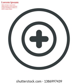 plus vector icon eps 10 , Lorem ipsum Flat design