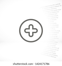 plus vector icon eps 10 , Lorem ipsum Flat design