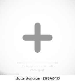 Plus vector icon , lorem ipsum Flat design